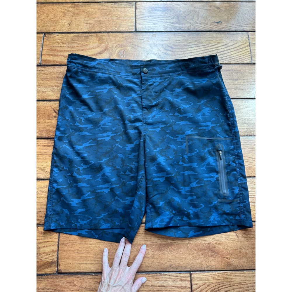 Mack Weldon Board Shorts Mens XXL Blue Camo Swim Trunks Quick Dry‎ Pocket
